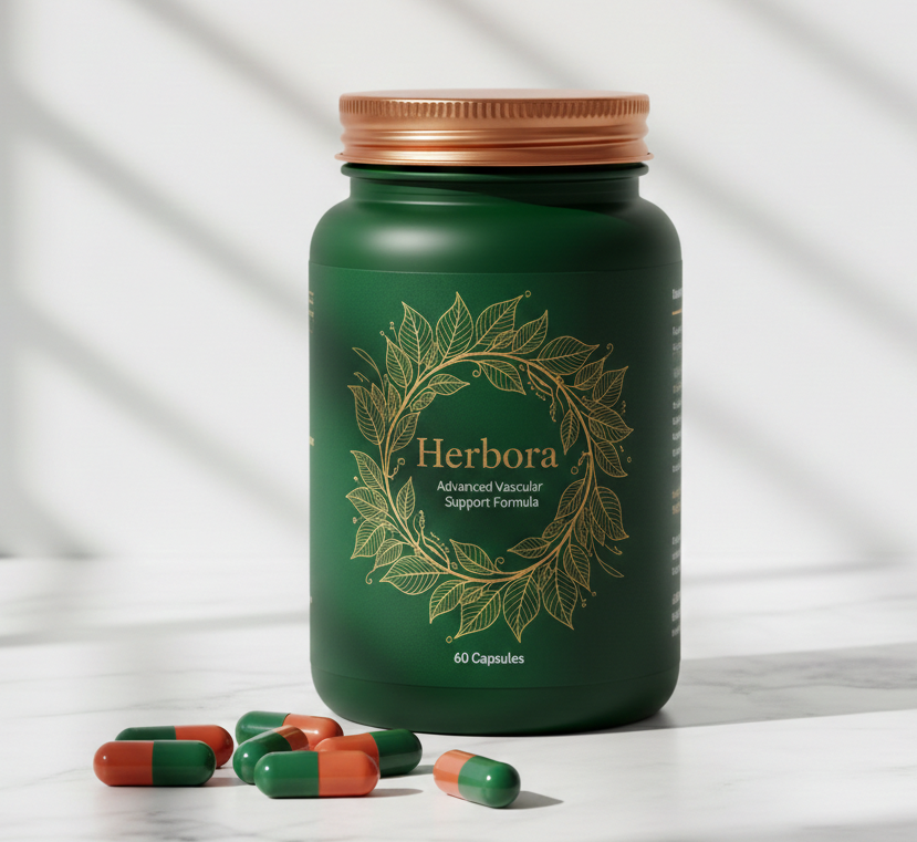 Herbora 60 Kapseln - Nahrungsergänzungsmittel für tägliche Gefäßpflege